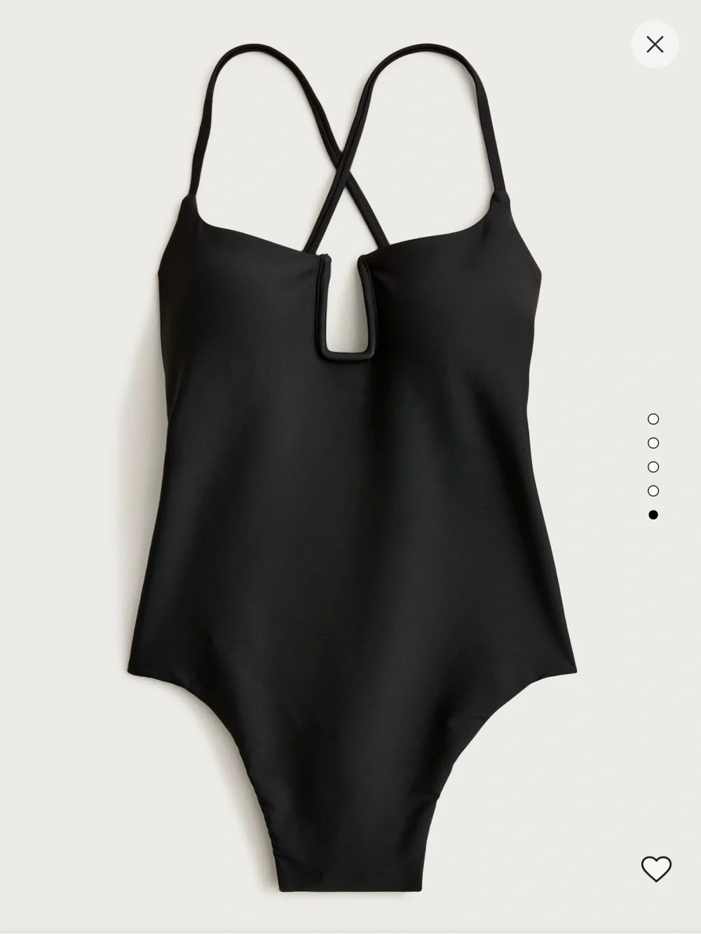 J. Crew Mira Black One-Piece Swimsuit with Subtle V-Notch sz 10